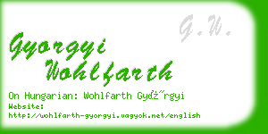 gyorgyi wohlfarth business card